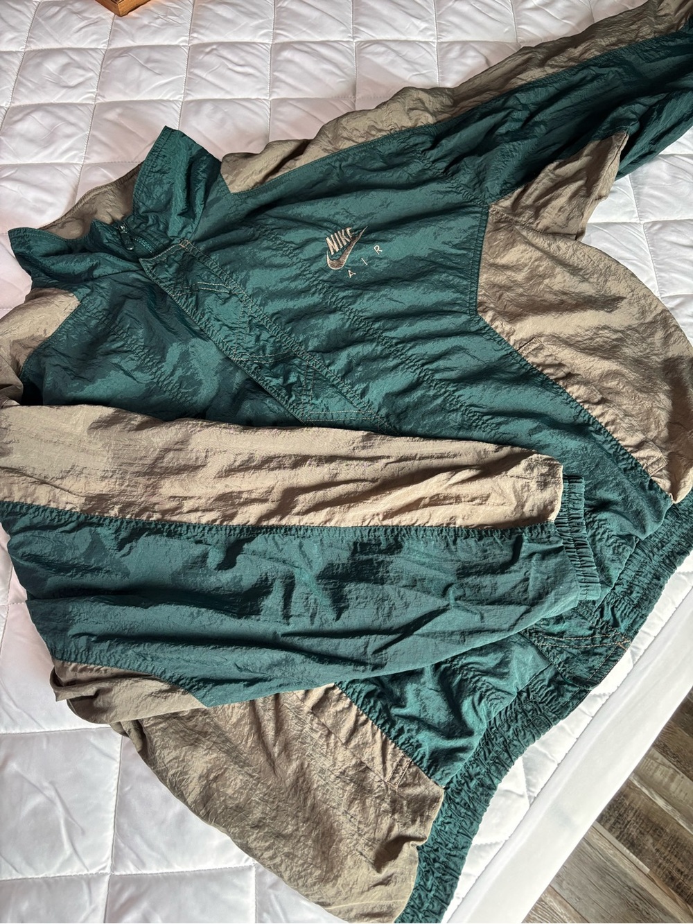 Nike Teal and Tan Shell Jacket